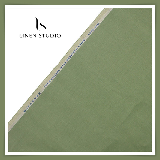Burgoyne Pure Linen Premium Suiting - Fern Green - Linen Studio