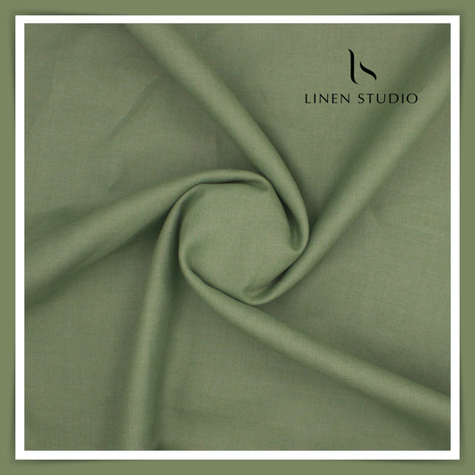 Burgoyne Pure Linen Premium Suiting - Fern Green - Linen Studio