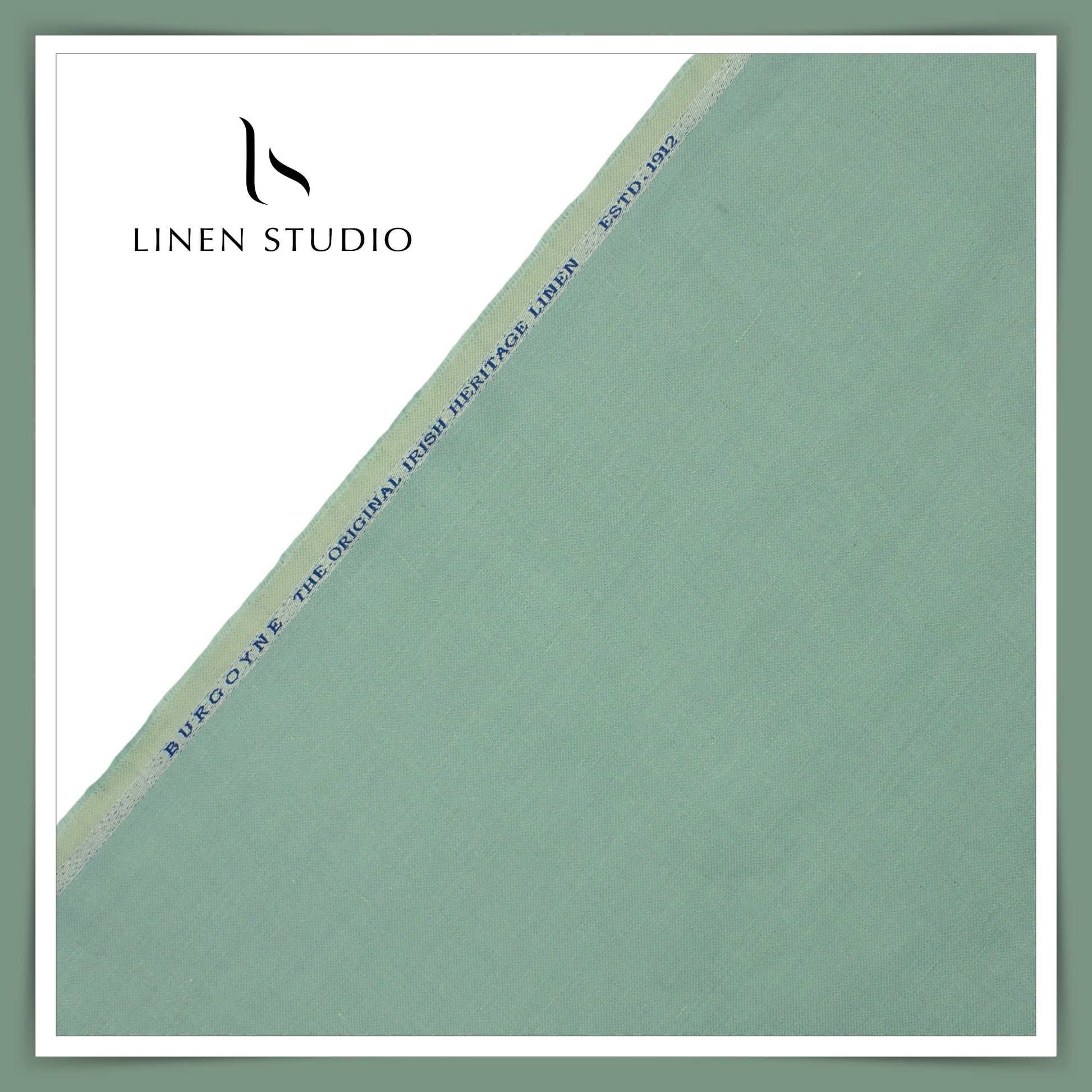 Burgoyne Pure Linen Premium Suiting - Blue Green - Linen Studio