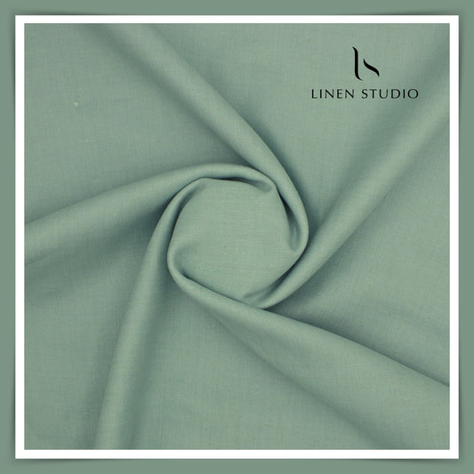Burgoyne Pure Linen Premium Suiting - Blue Green - Linen Studio