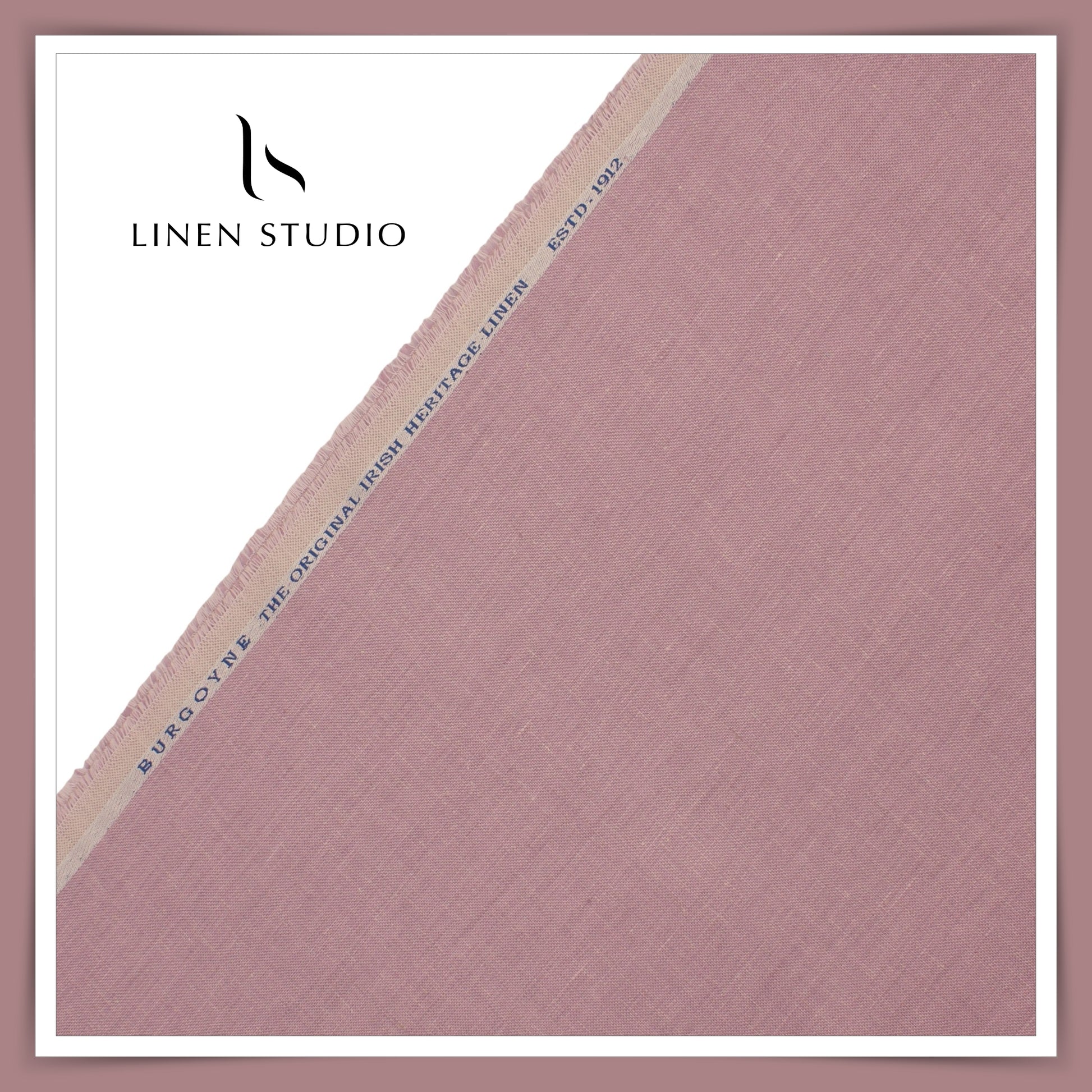 Burgoyne Pure Linen Premium Suiting - Mountbatten Pink - Linen Studio