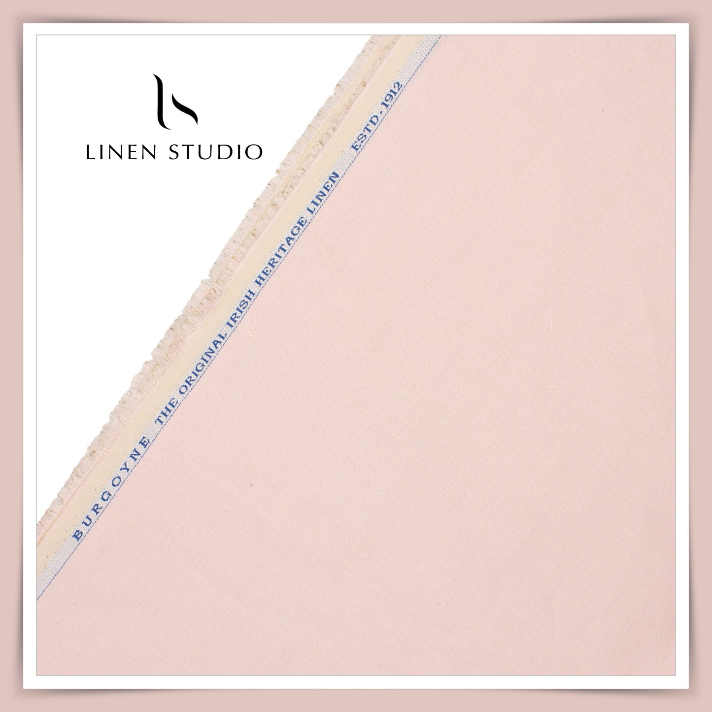 1.00 MTR SUITING END BIT Burgoyne 40 Lea Pure Premium Linen - Oyster Pink (FLAT RATE)