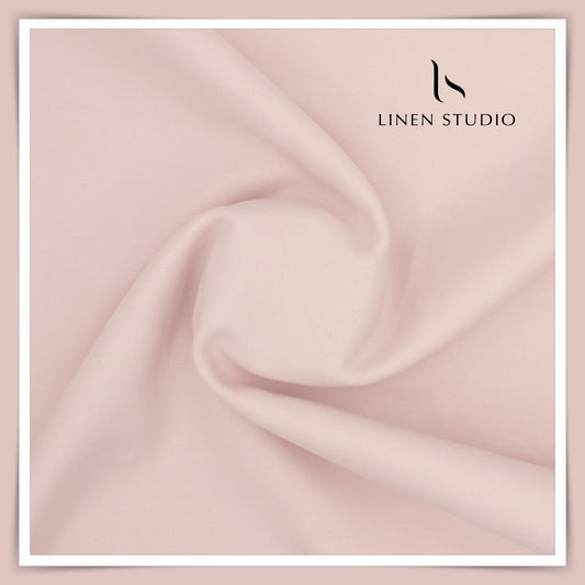 1.00 MTR SUITING END BIT Burgoyne 40 Lea Pure Premium Linen - Oyster Pink (FLAT RATE)