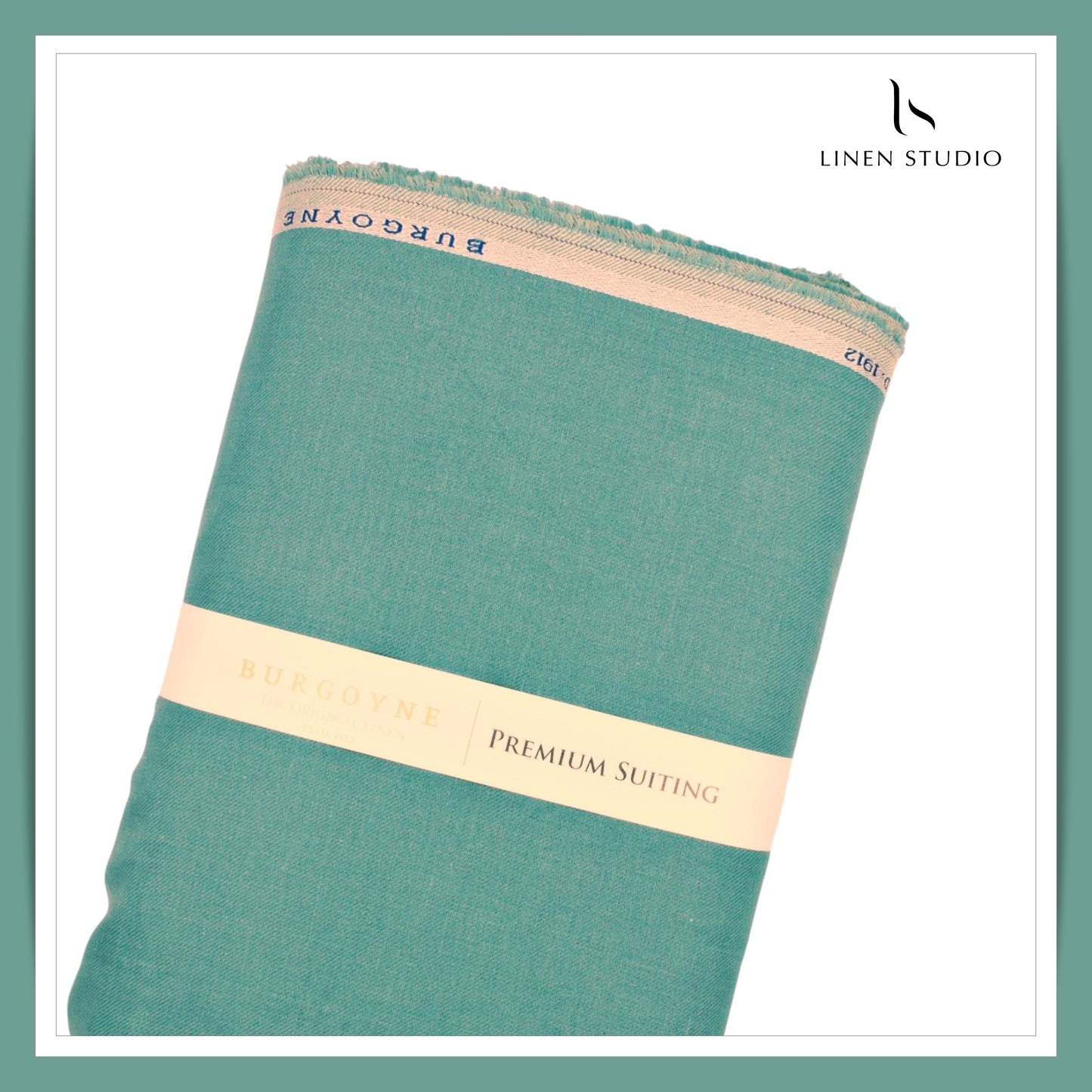Burgoyne Pure Linen Premium Suiting - Northern Lights Blue (Summer Collection)