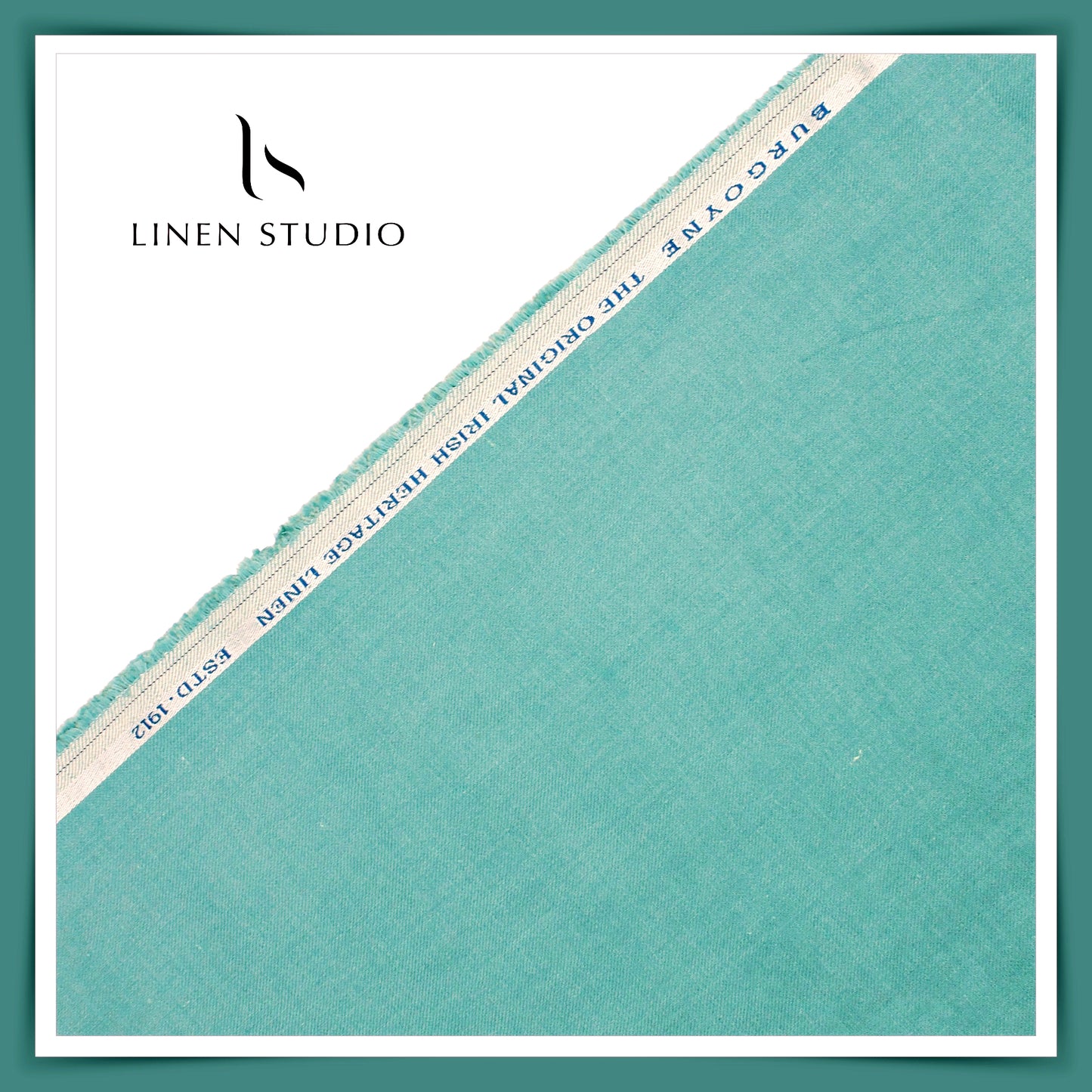 Burgoyne Pure Linen Premium Suiting - Northern Lights Blue (Summer Collection)