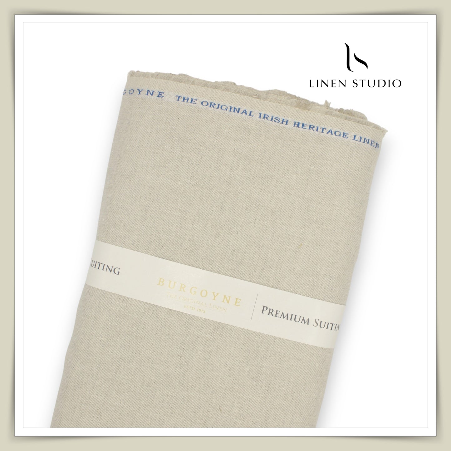 Burgoyne Pure Linen Premium Suiting - Light Oatmeal (Summer Collection)