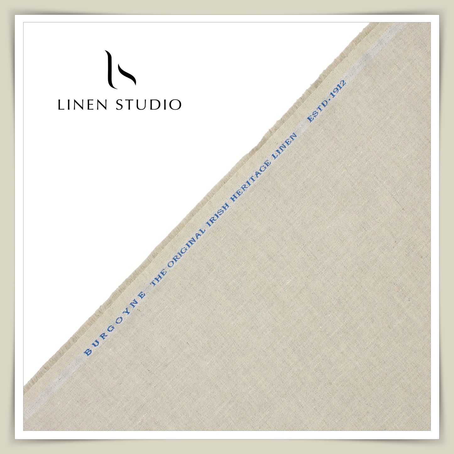 1.00 MTR SUITING END BIT Burgoyne 40 Lea Pure Premium Linen - OATMEAL (FLAT RATE)