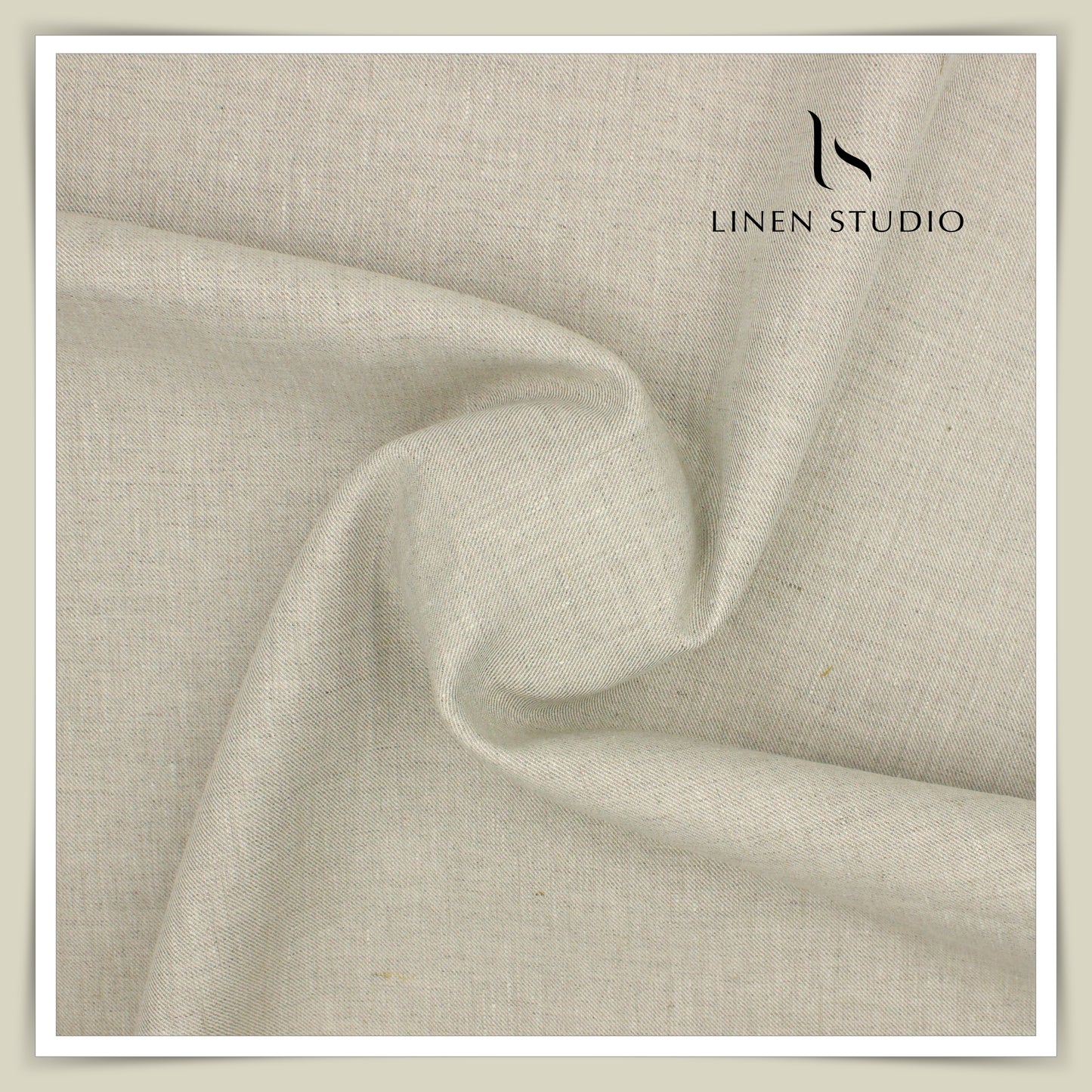 1.00 MTR SUITING END BIT Burgoyne 40 Lea Pure Premium Linen - OATMEAL (FLAT RATE)
