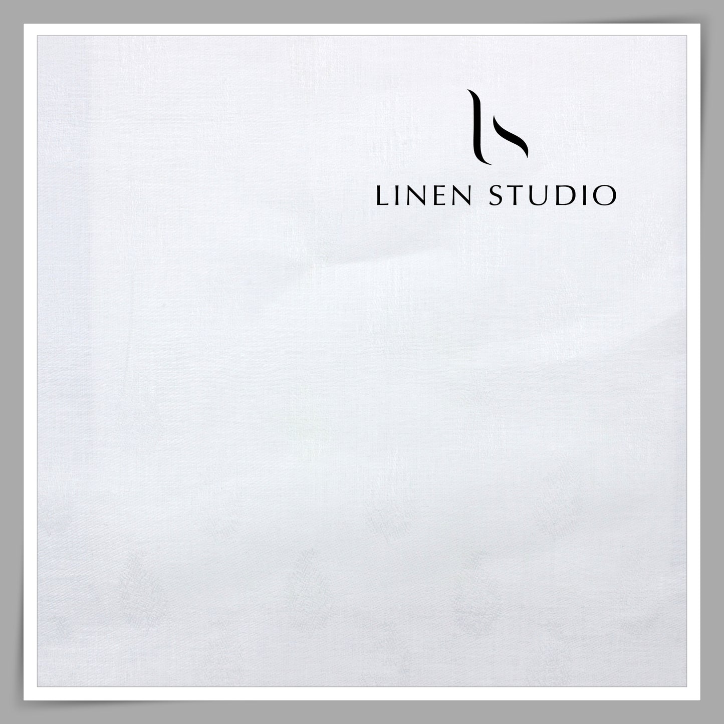 60 Lea Pure Linen Jacquard Shirting by Burgoyne Ireland - White Keri (NEW) (Zoom In)