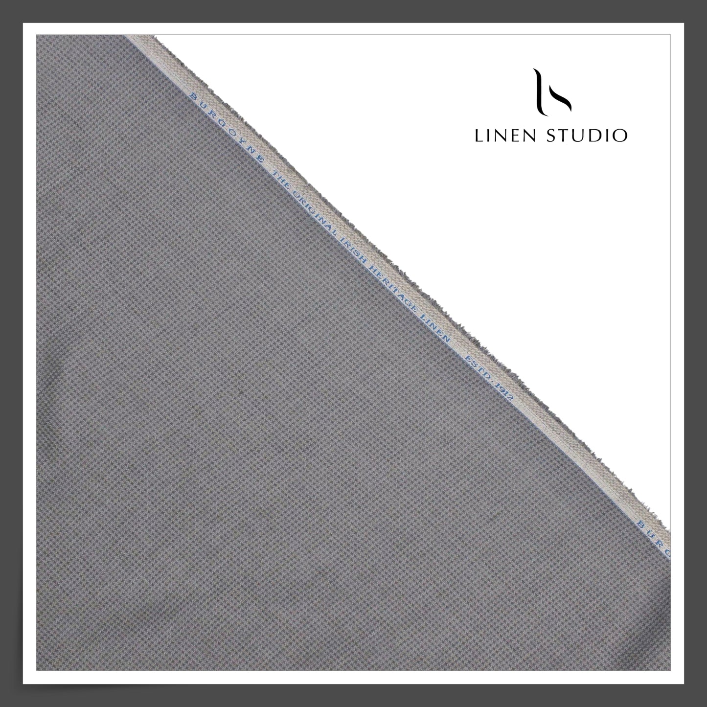 70 Lea Twill Shirting by Burgoyne - Mountain Grey Micro Checks (NEW)