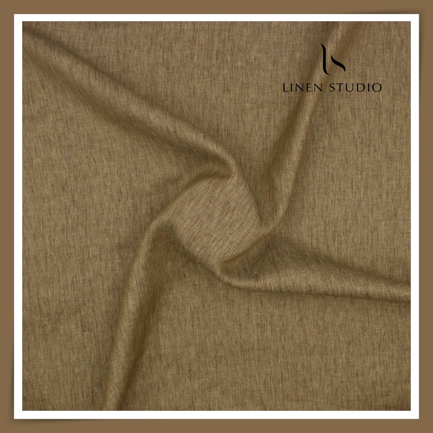 70 Lea Twill Shirting by Burgoyne - Textured Taupe Brown (NEW)