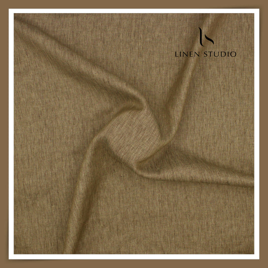 70 Lea Twill Shirting by Burgoyne - Textured Taupe Brown (NEW)