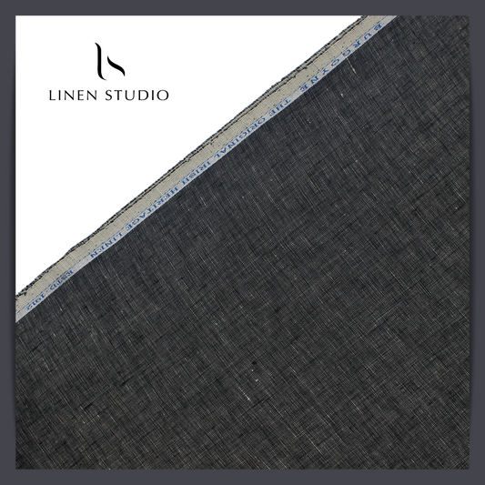 Burgoyne Premium Suiting - Greyish Black - Linen Studio