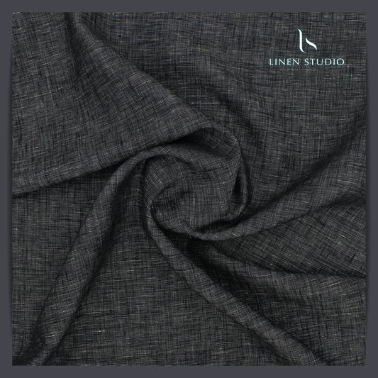 Burgoyne Premium Suiting - Greyish Black - Linen Studio