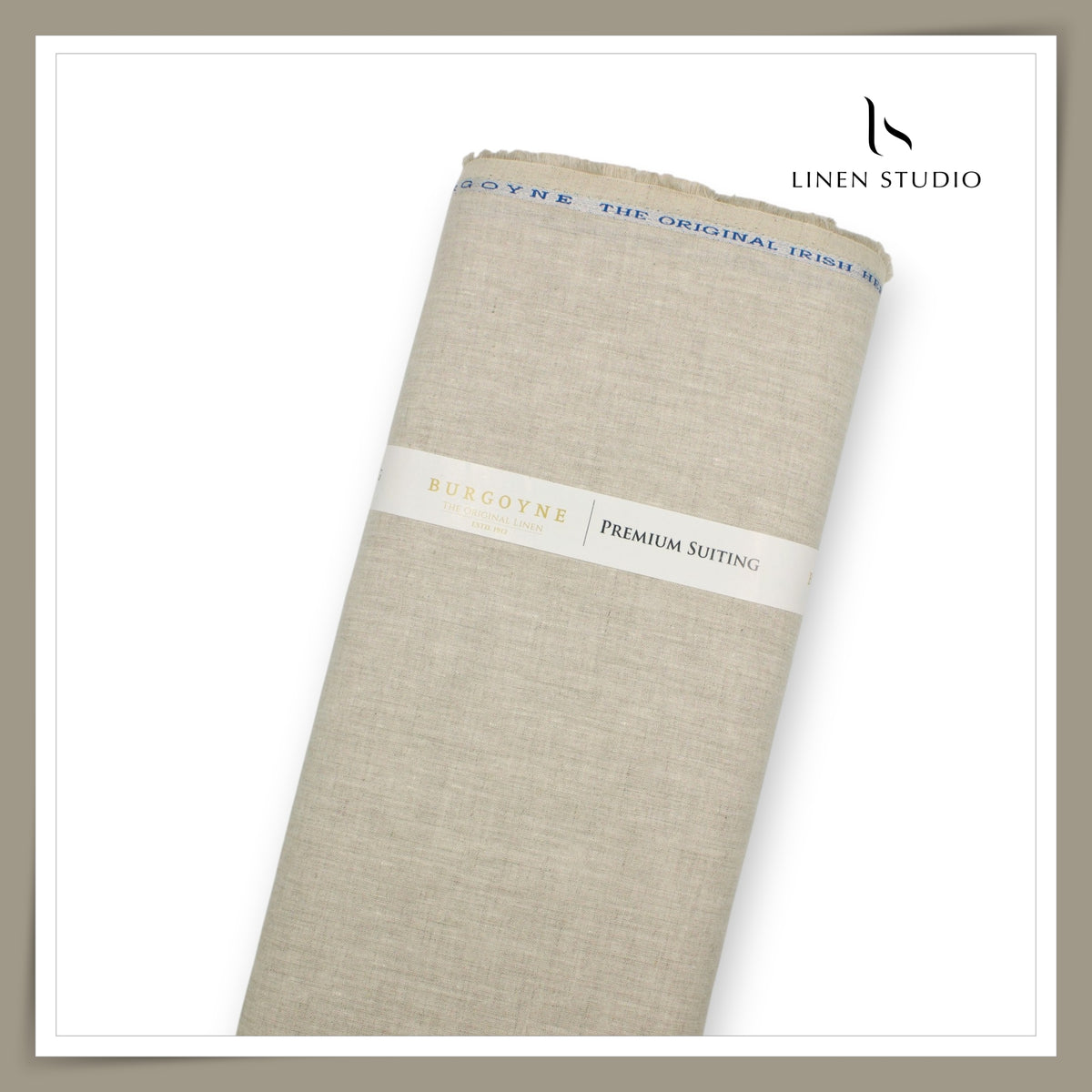 40 Lea Pure Linen Suiting by Burgoyne - Oatmeal Textured (NEW)