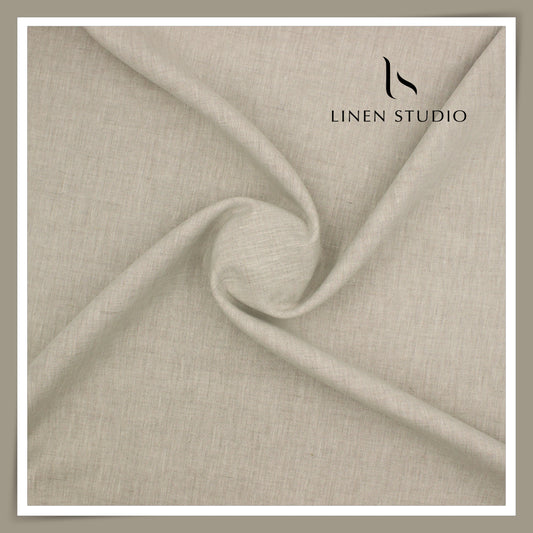 40 Lea Pure Linen Suiting by Burgoyne - Oatmeal Textured (NEW)