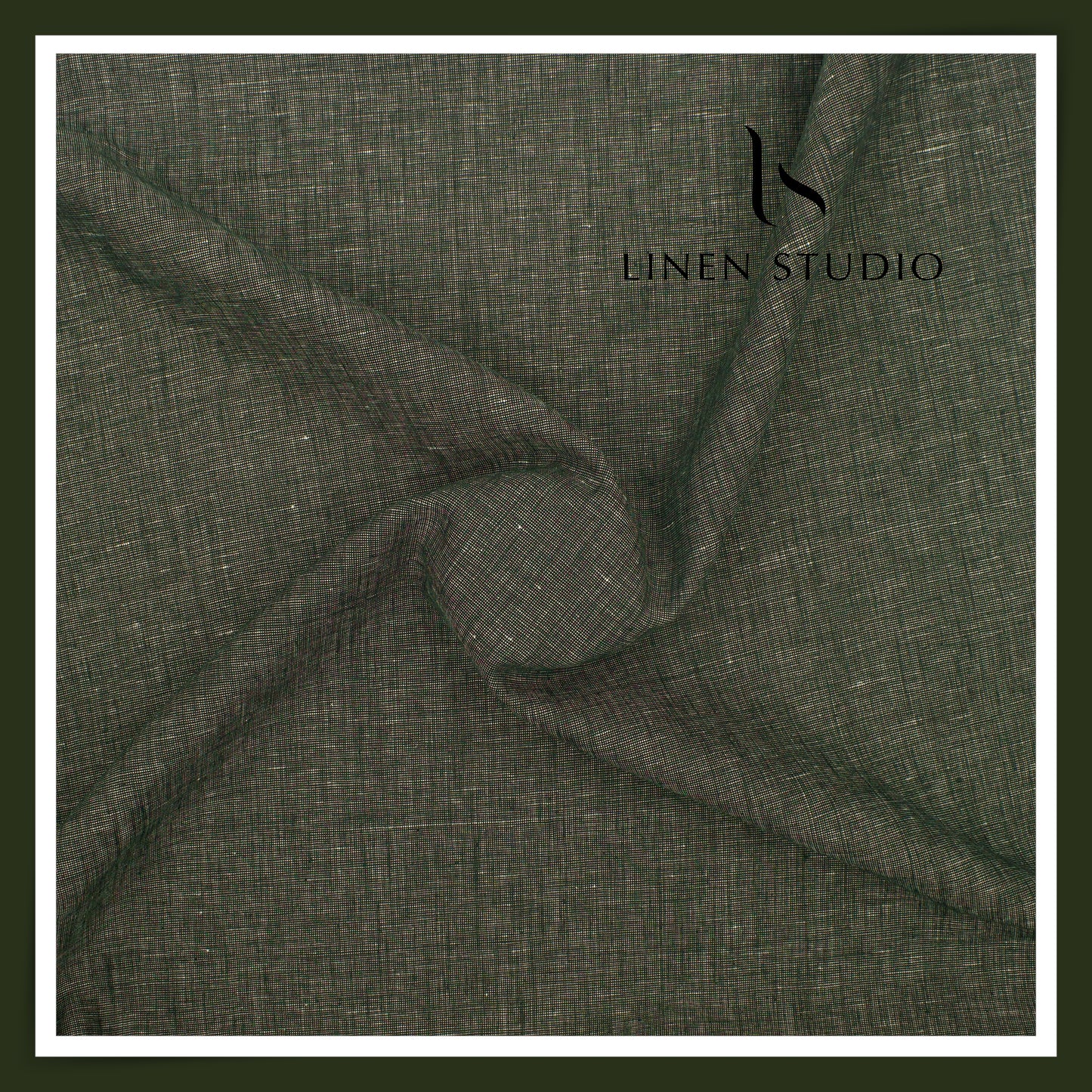 40 Lea Pure Linen Suiting by Burgoyne - Greyish Black Pick & Pick Textured (NEW)