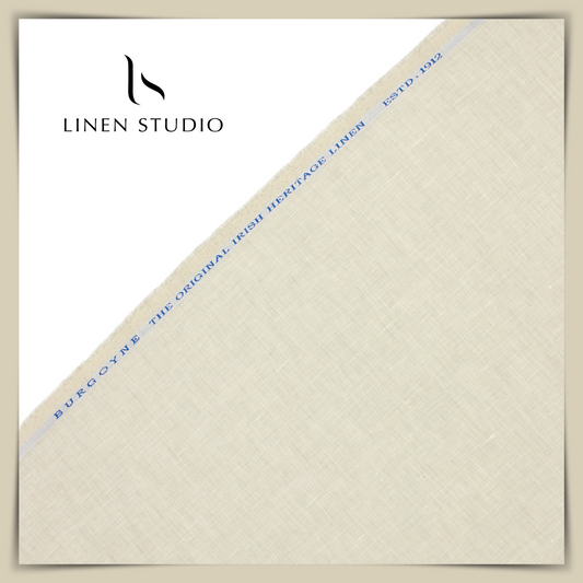 Burgoyne Pure Linen Premium Suiting - Magnolia - Linen Studio