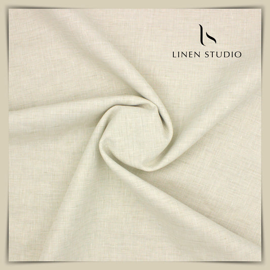 Burgoyne Pure Linen Premium Suiting - Magnolia - Linen Studio
