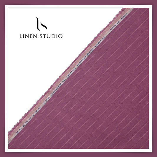 Burgoyne Luxury Stripes Premium Shirting - Rouge Pink (Highest Selling)