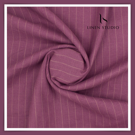 Burgoyne Luxury Stripes Premium Shirting - Rouge Pink (Highest Selling)