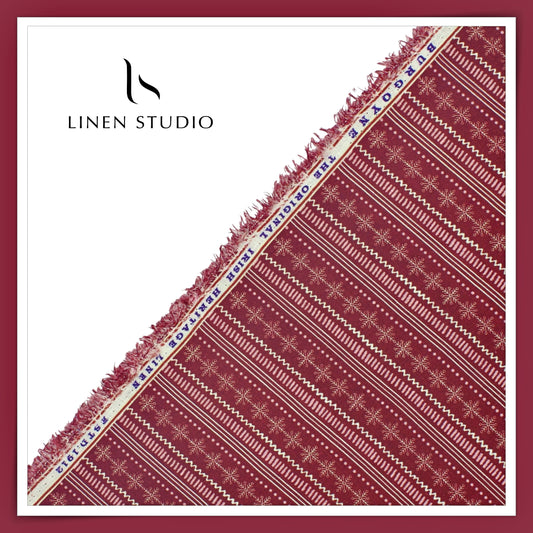 Burgoyne 70 Lea Premium Linen Digital Print - Merlot Wine (Fastest Selling)
