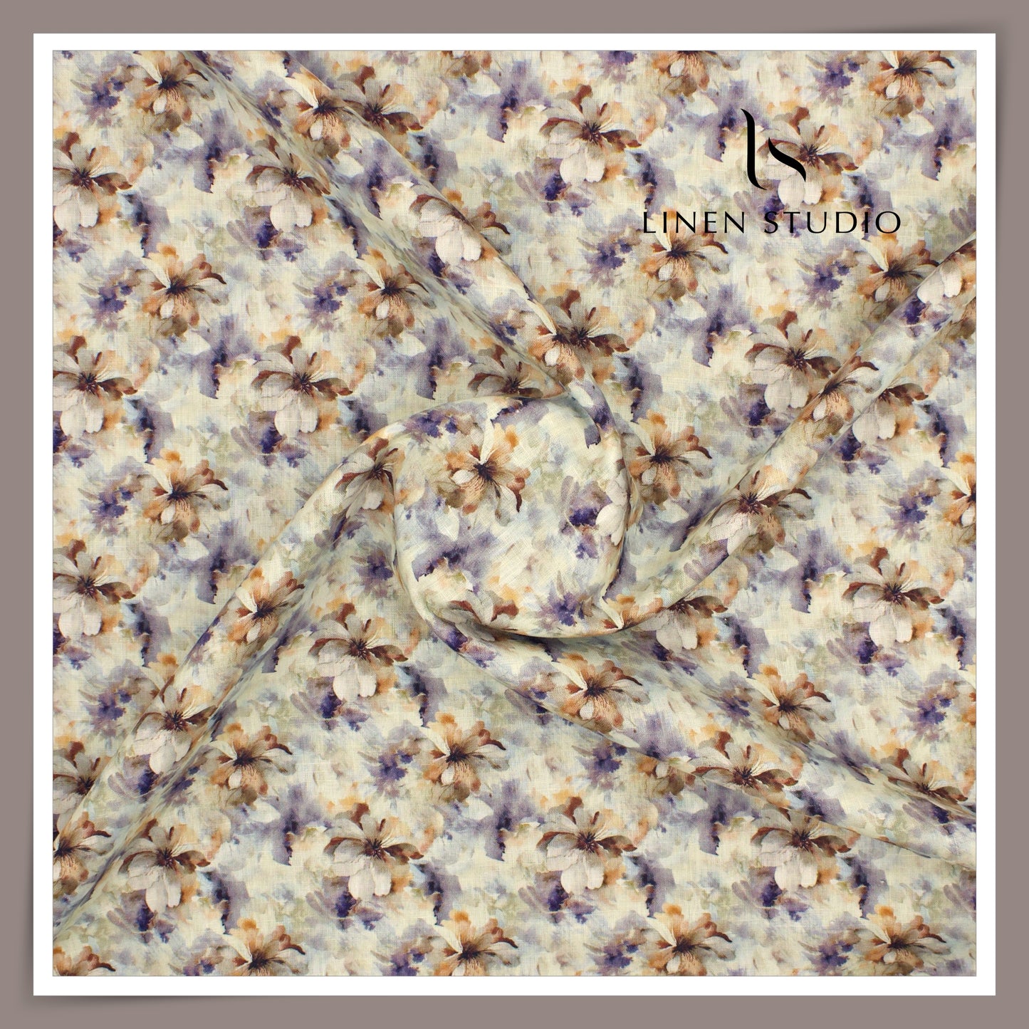 Burgoyne 70 Lea Premium Linen Digital Printed Shirting - Misty Floral (NEW)