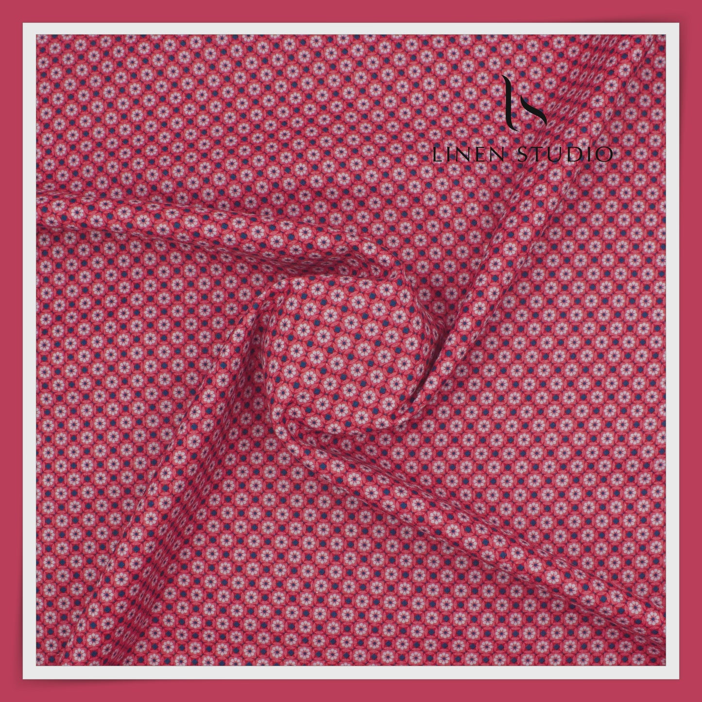 Burgoyne Linen Digital Printed Shirting - Phool (60% SALE) (NEW)