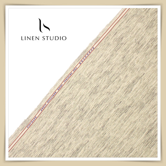 Burgoyne 60 Lea Premium Linen Printed Shirting -  Dusty Wood Finish (NEW)