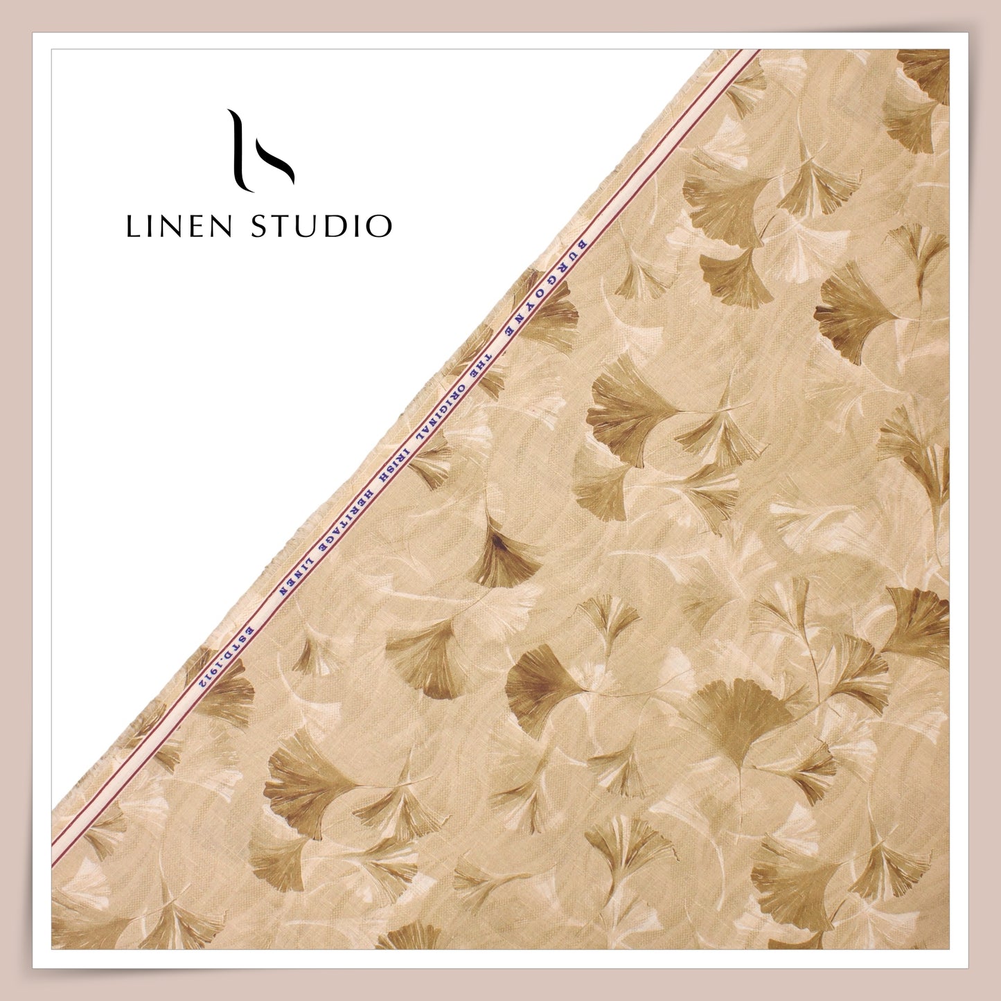 Burgoyne 70 Lea Premium Linen Digital Printed Shirting - Dusty Coral (NEW)