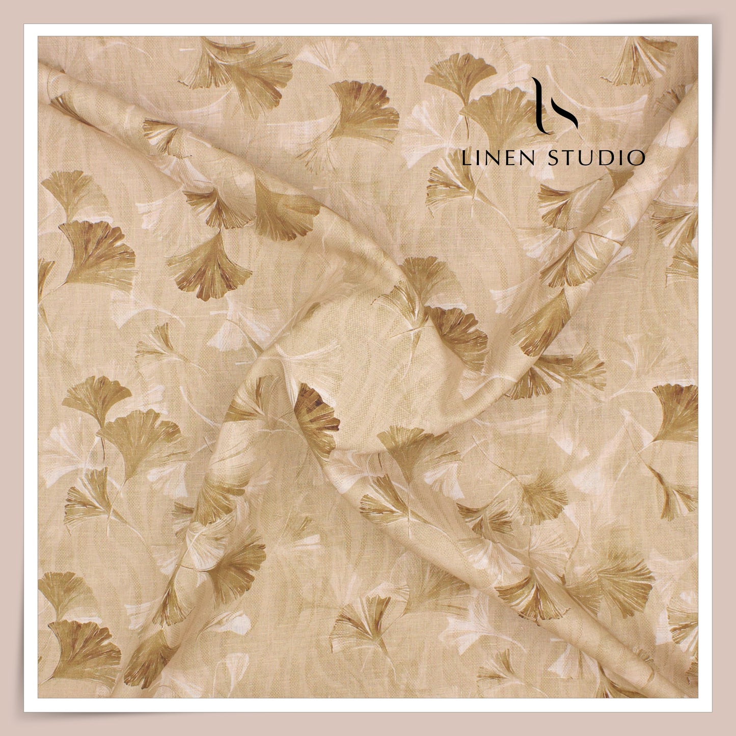 Burgoyne 70 Lea Premium Linen Digital Printed Shirting - Dusty Coral (NEW)