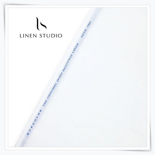 70 Lea Close Netted Shirting by Burgoyne - Bright White (zoom in)