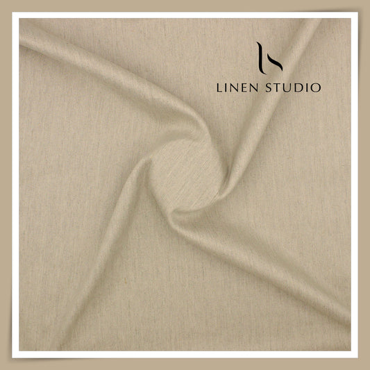Burgoyne Linen Cotton Stretchable Suiting - Oatmeal (NEW) (55 inches width - will require more fabric)