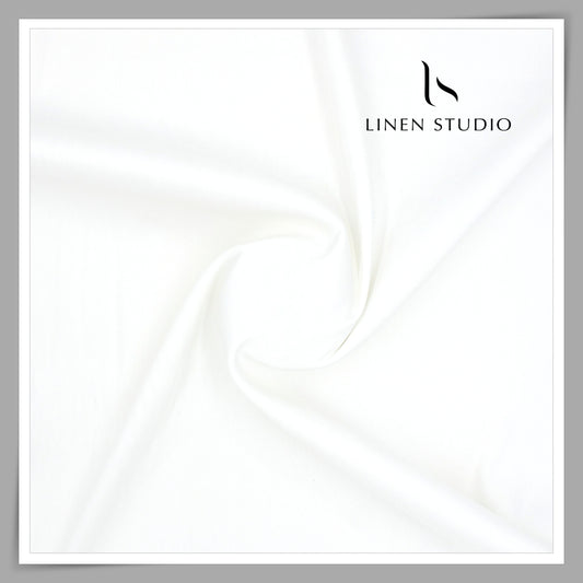 Burgoyne Linen Cotton Stretchable Suiting - Bright White (NEW)