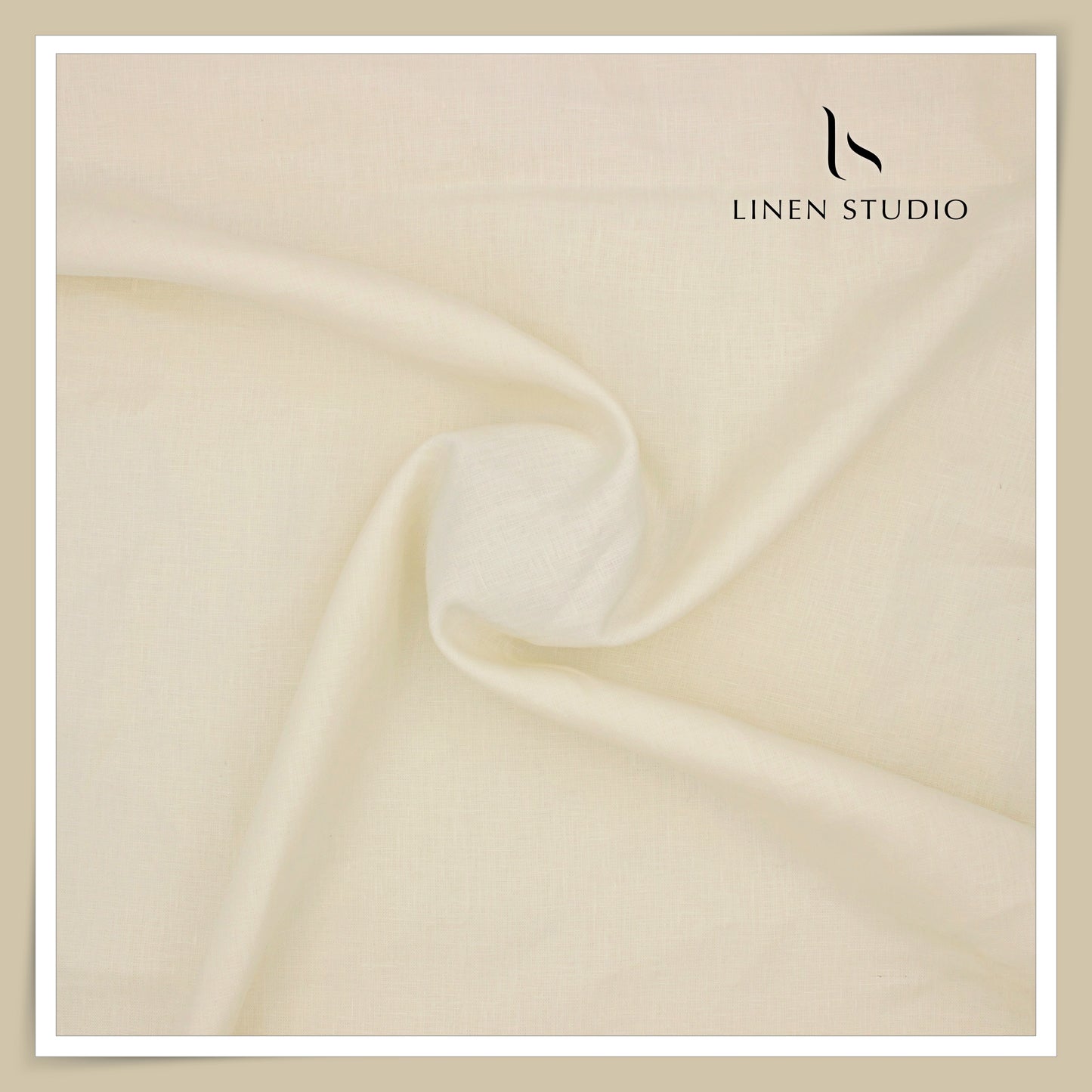 25 Lea Pure Linen Suiting by Burgoyne - Dark Cream (NEW)