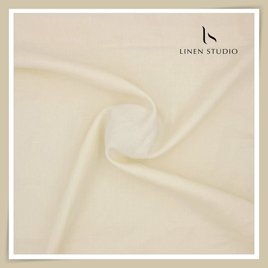 25 Lea Pure Linen Suiting by Burgoyne - Dark Cream (NEW)