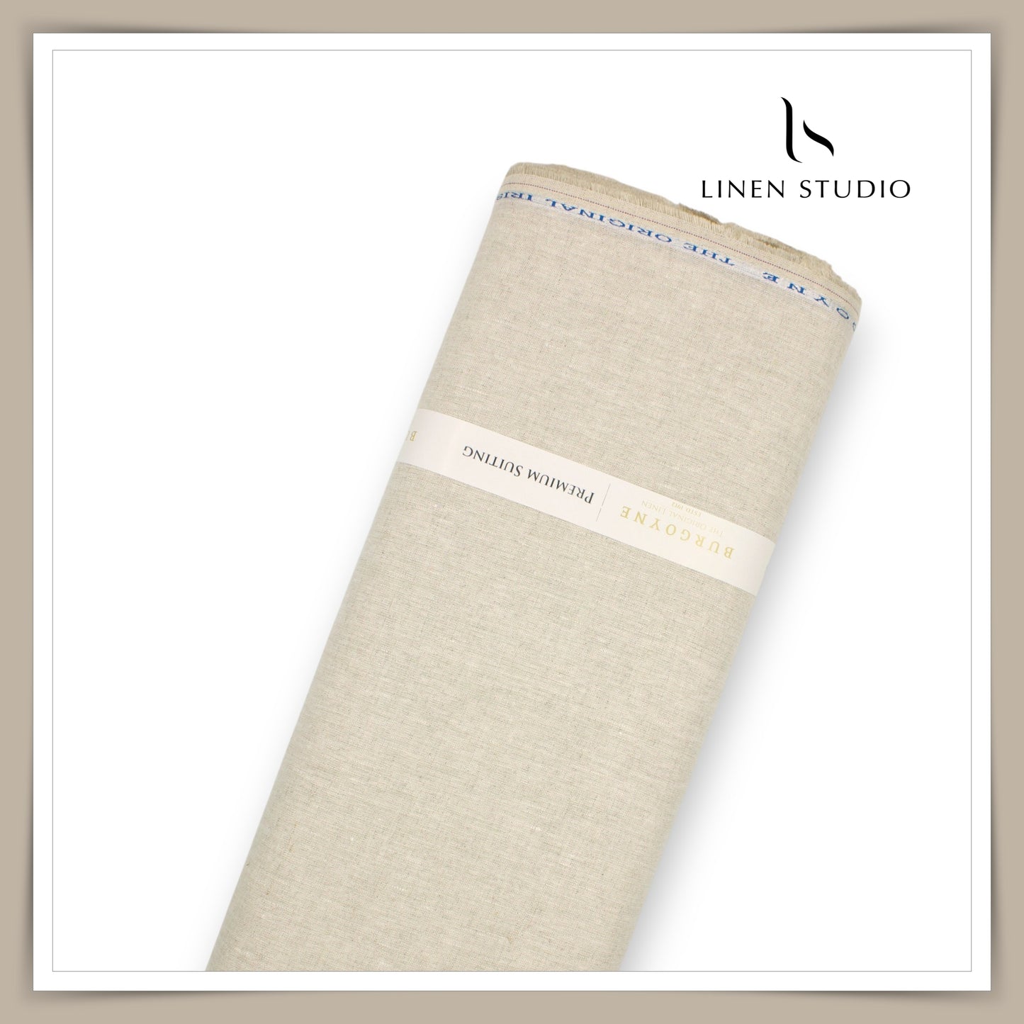 Burgoyne Pure Linen 25 Lea Suiting - Oatmeal (Fastest Selling) (NEW)