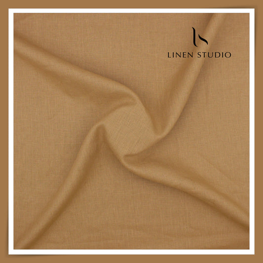 40 Lea Pure Linen Premium Suiting by Burgoyne Ireland - Toffee Brown (NEW)