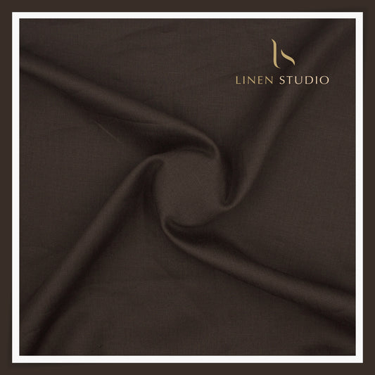 Burgoyne Pure Linen 40 Lea Suiting - Darkest Brown (Fastest Selling) (NEW)