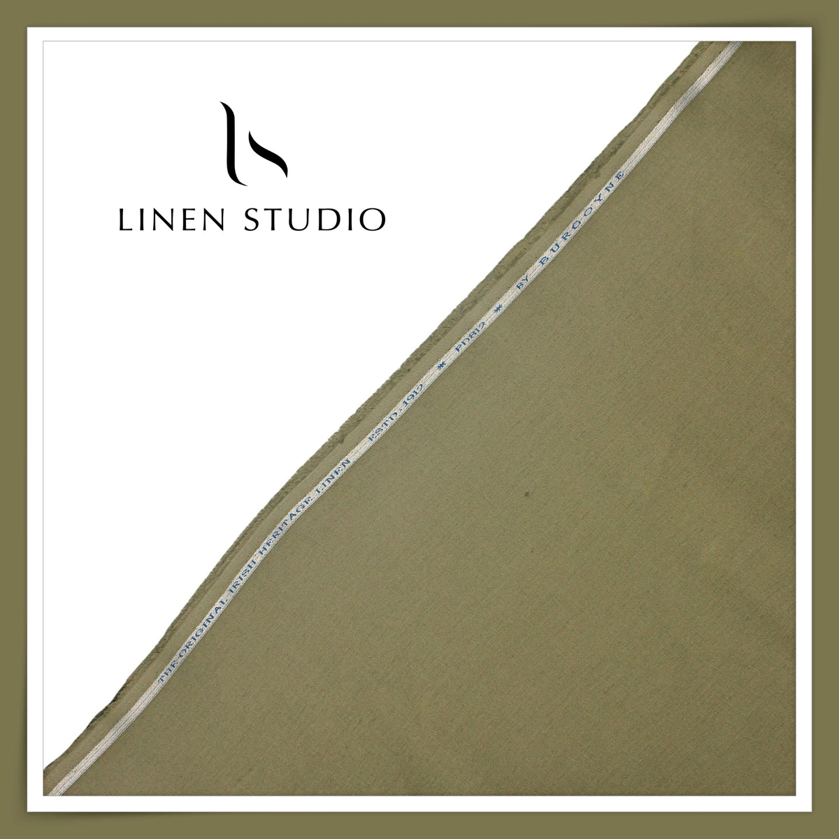 Burgoyne Pure Linen Premium 40 Lea Suiting - Artichoke (NEW)