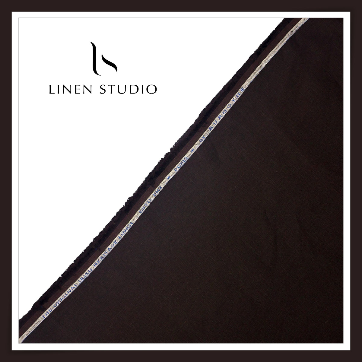 Burgoyne Pure Linen Premium 40 Lea Suiting - Black Coffee (NEW)
