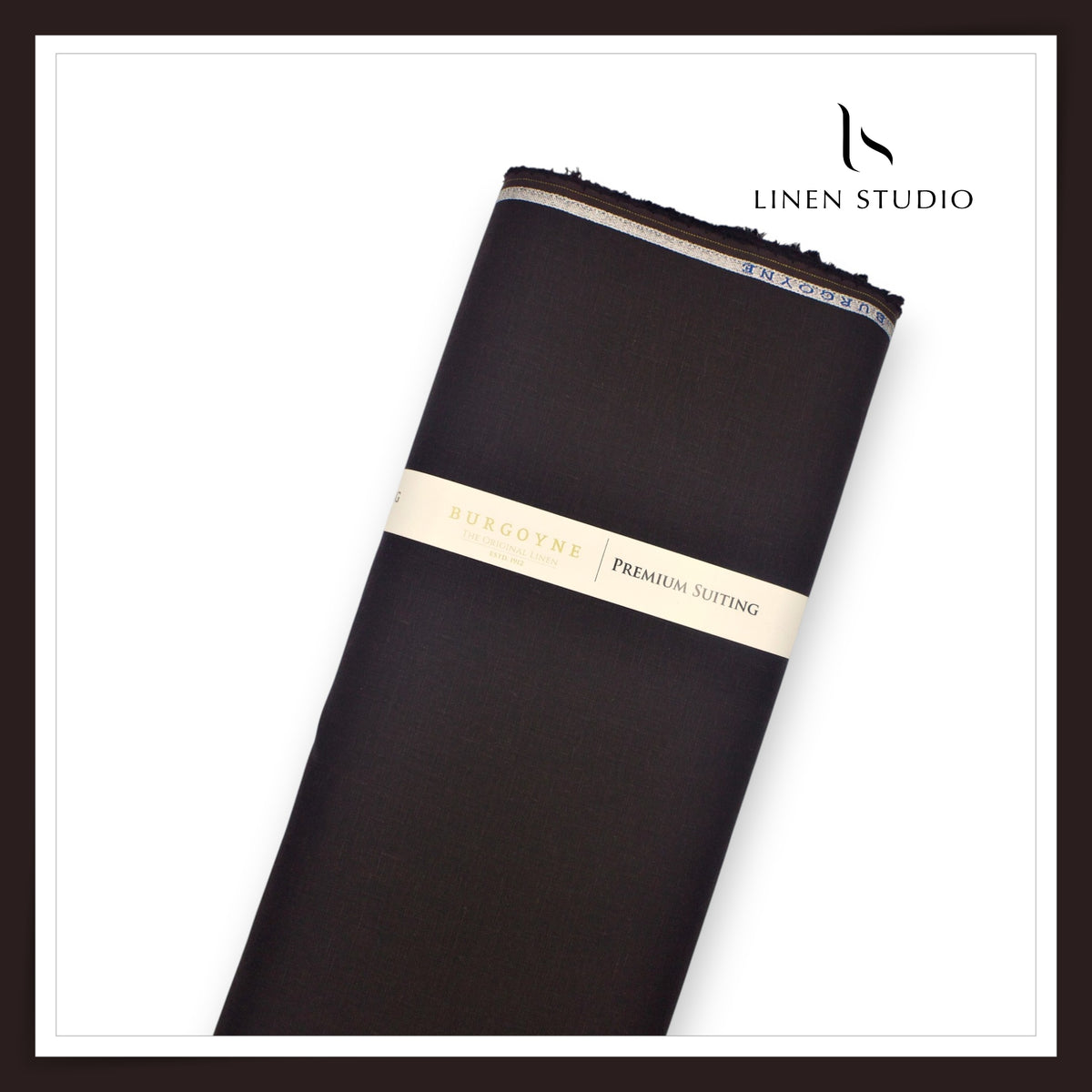Burgoyne Pure Linen Premium 40 Lea Suiting - Black Coffee (NEW)