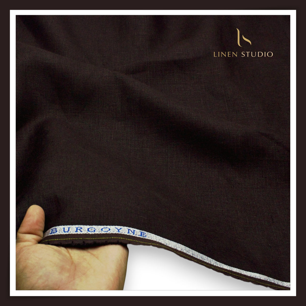 Burgoyne Pure Linen Premium 40 Lea Suiting - Black Coffee (NEW)