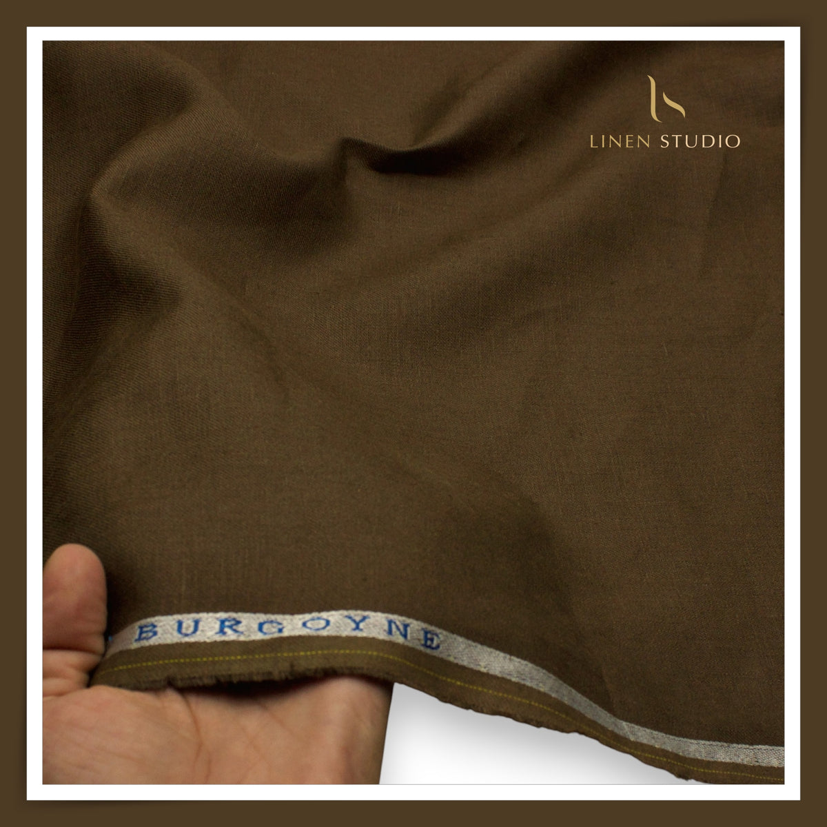 Burgoyne Pure Linen Premium 40 Lea Suiting - Coyote Brown (NEW)