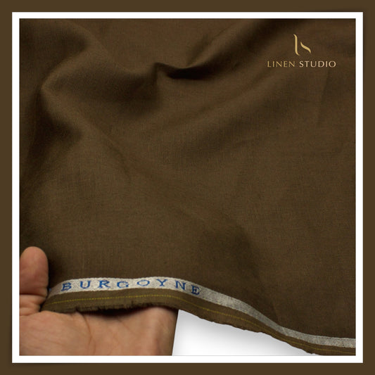 Burgoyne Pure Linen Premium 40 Lea Suiting - Coyote Brown (NEW)