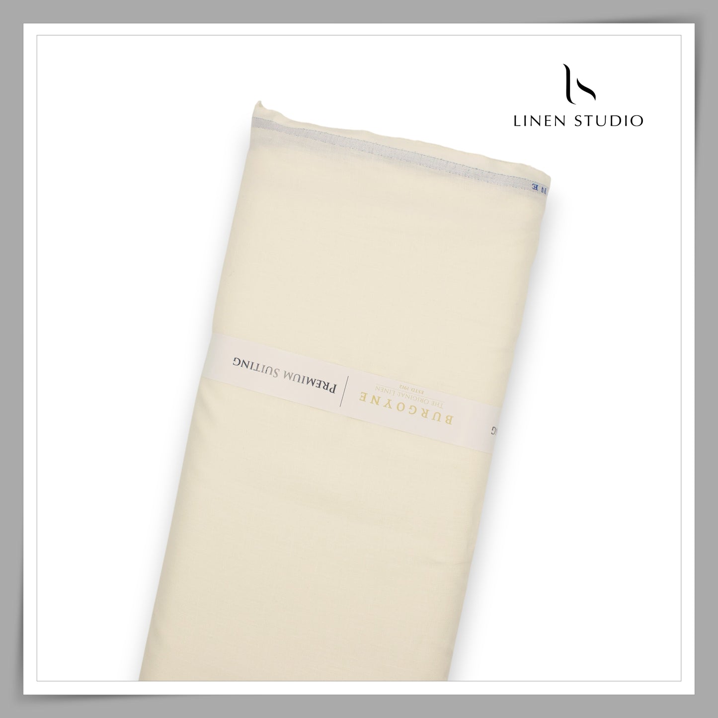 40 Lea Premium Linen Suiting by Burgoyne - Dark Cream (NEW)