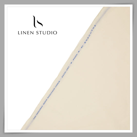 80 CM SUITING - BURGOYNE 40 LEA PURE LINEN SUITING CREAM EB 109 (FLAT RATE)