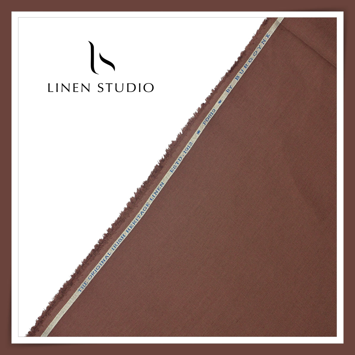Burgoyne Pure Linen Premium 40 Lea Suiting - Dark Chestnut (NEW)