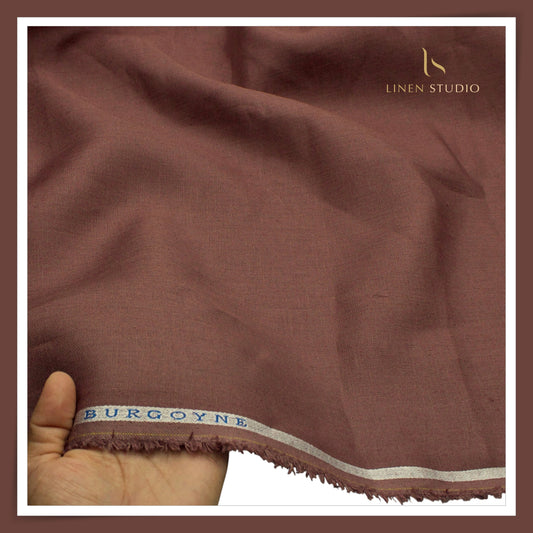 Burgoyne Pure Linen Premium 40 Lea Suiting - Dark Chestnut (NEW)