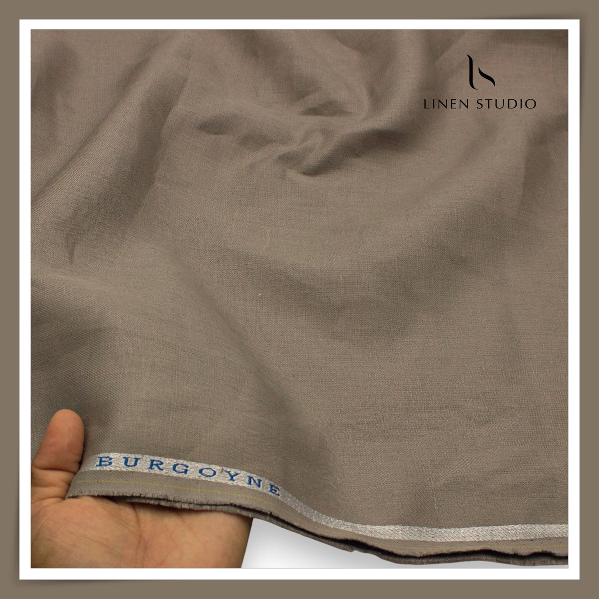 Burgoyne Pure Linen Premium 40 Lea Suiting - Fossil (NEW)